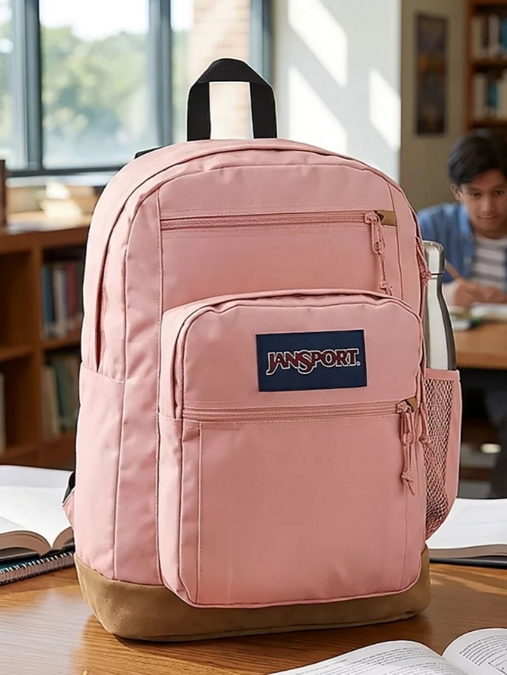NEW! Jansport Misty Rose Backpack with Brown Base XL NWT